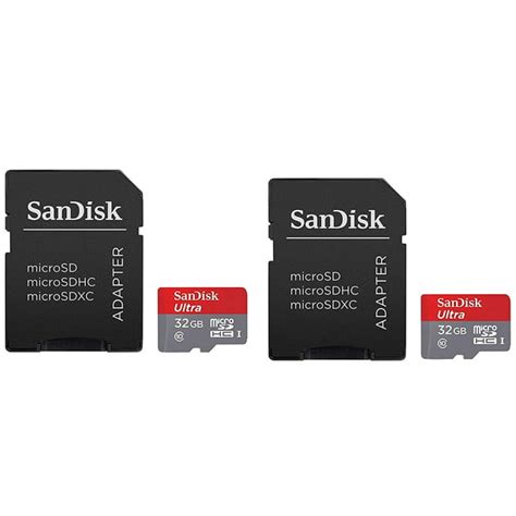 Sandisk Ultra 32gb Microsdhc Uhs I Card With Adapter Greyred