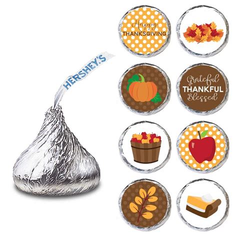 Thanksgiving Sticker Labels Autumn Fall Holiday Favor And Envelope
