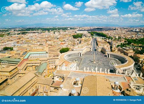 Saint Peter S Square In Vatican City Stock Photo Image Of Panoramic