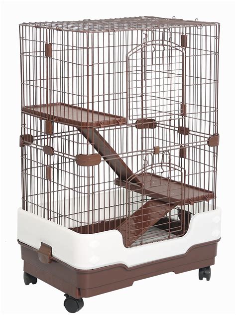 Homey Pet 3 Tiers Chinchilla Hamster Rat Ferret Cage With Sleeping