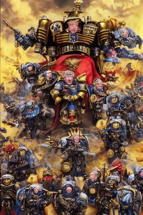 Donald Trump As The God Emperor In Warhammer 40k Stable Diffusion