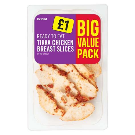 Iceland Tikka Chicken Breast Slices 100g | Chicken & Turkey | Iceland Foods