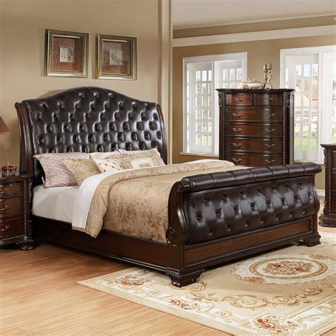 Sleigh beds are the beautiful beds with the original french elegant design and almost 'weightless' in appearance. Crown Mark B1100-88 Sheffield Camel Sleigh Queen Size Bed ...