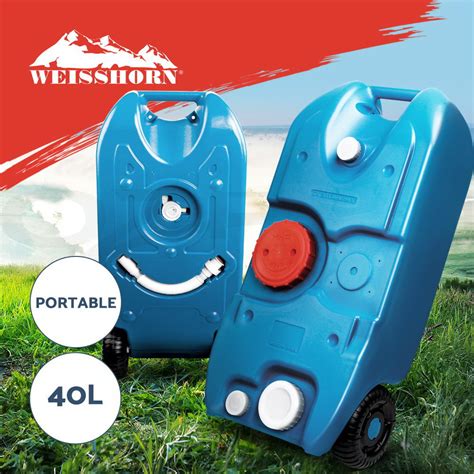 Weisshorn 40l Portable Wheel Water Tanks Tank Camping Hiking Caravan