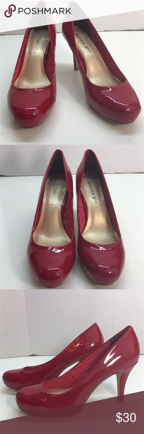 madden girl red patent heels size 8 5 red patent heels patent heels madden girl