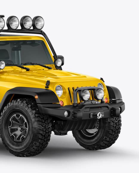 Bus mock up on white background, 3d illustration. Jeep Wrangler Mockup - Half Side View in Vehicle Mockups ...