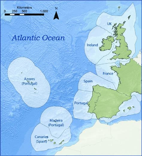 Atlantic Ocean Map Of Europe Map Of World