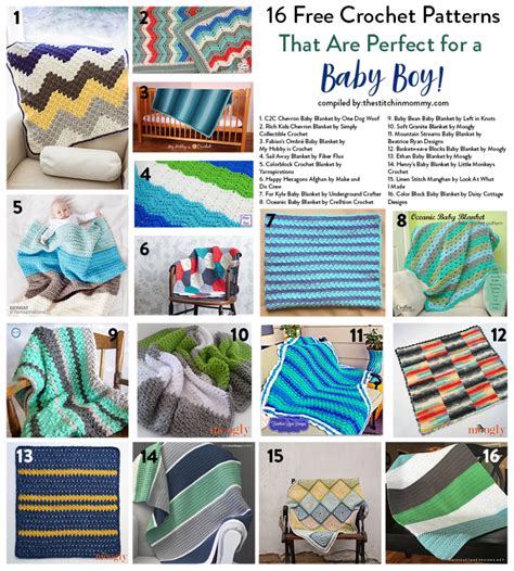 16 Free Crochet Blanket Patterns That Are Perfect For A Baby Boy The