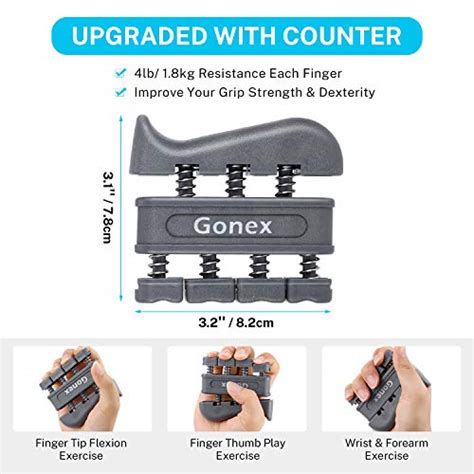 Gonex Counting Hand Grip Strengthener Forearm Exerciser Grip Strength