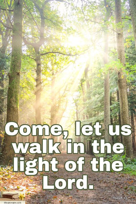 Isaiah 25 Come Let Us Walk In The Light Of The Lord Walk In The