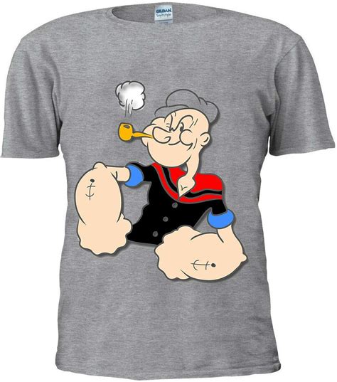 Popeye T Shirt The Sailor Cartoon Character Funny T Shirt Unisex Men T Shirt Amazon Co Uk Clothing