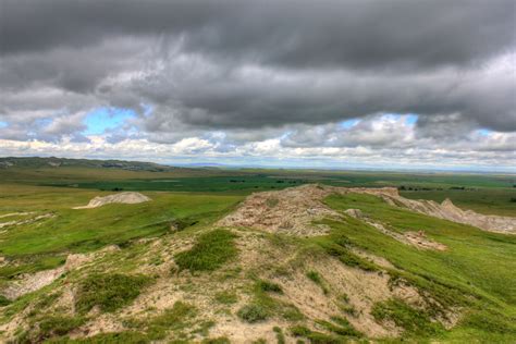 Clouds And Trail To The Horizon At White Butte North Dakota Image