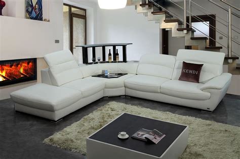 Add some bright accents a grey sofa in a white room provides the perfect canvas to add your own style. Light Gray Italian Leather Sectional Sofa - Modern - Living Room - Los Angeles - by EuroLux ...