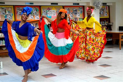 haitian dance group stages show honoring country s flag caribbean life
