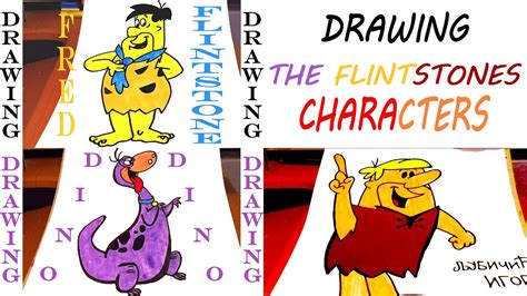How To Draw The Flintstones Characters Step By Step Easy For Beginners