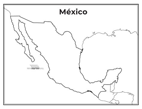Mapa De M Xico En Blanco En Pdf