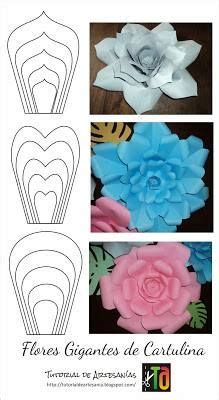 Este artículo está listo para imprimir. Flores Gigantes de Cartolina com molde - Como Fazer ...