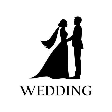 Wedding Couple Silhouette 10030532 Vector Art At Vecteezy