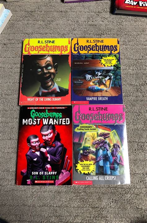 4 Goosebumps Books Night Of The Living Dummy Vampire Breath Son Of