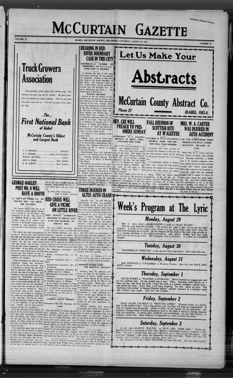 McCurtain Gazette (Idabel, Okla.), Vol. 15, No. 54, Ed. 1 Saturday