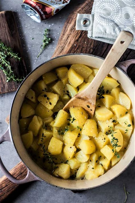 Beer Potatoes With Garlic Butter And Herbs Recipe