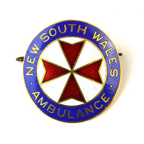New South Wales Ambulance Enamel Brassard Badge Jeremy Tenniswood