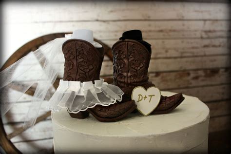 Cowboy Boots Wedding Cake Topper Rustic Wedding Western Etsy