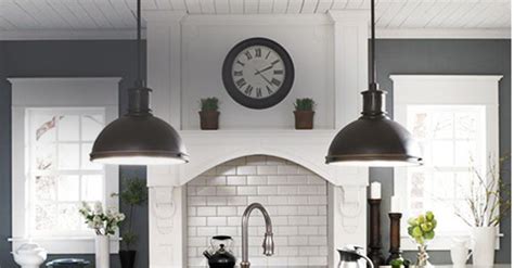 Lithonia lighting 4 ft flush mount ceiling white led wraparound. Kitchen Lighting Fixtures & Ideas at the Home Depot
