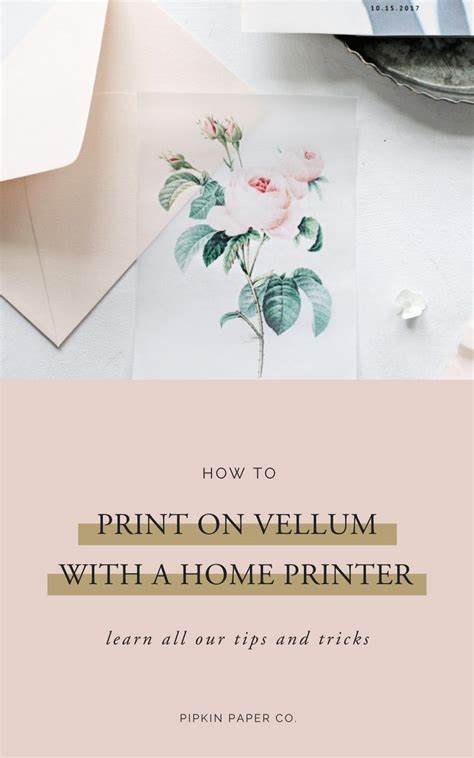 How To Print On Vellum Pipkin Paper Company