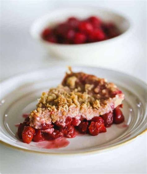 Red Tart Cherry Crumble Pie Recipe Cherry Tart Sour Cherry Pie
