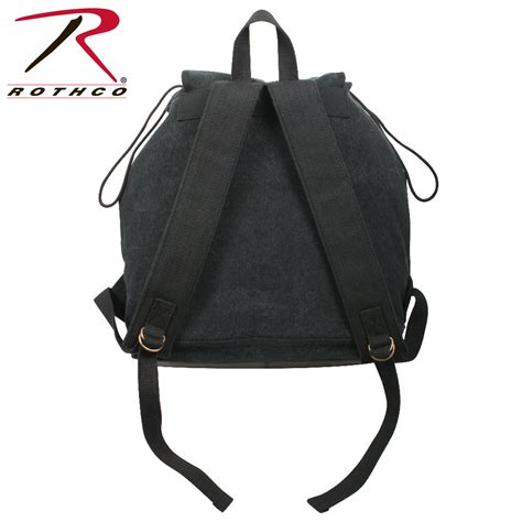 Vintage Canvas Wayfarer Backpack W Leather Accents Surplus Militaire
