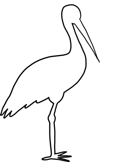 Ausmalbild Storch