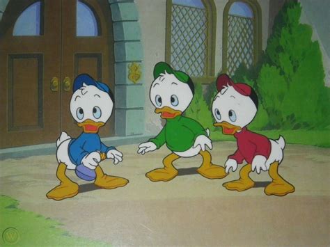 Disney Ducktales Huey Dewey And Louie Animation Cel 2096501395
