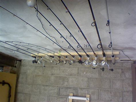 Keep your fishing gear organized on a display with a unique fishing rod rack. Homemade rod rack storage? - Do It Yourself - SurfTalk