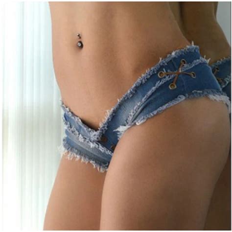 New Fashion Summer Women Shorts Sexy Low Waist Cut Off Denim Jeans