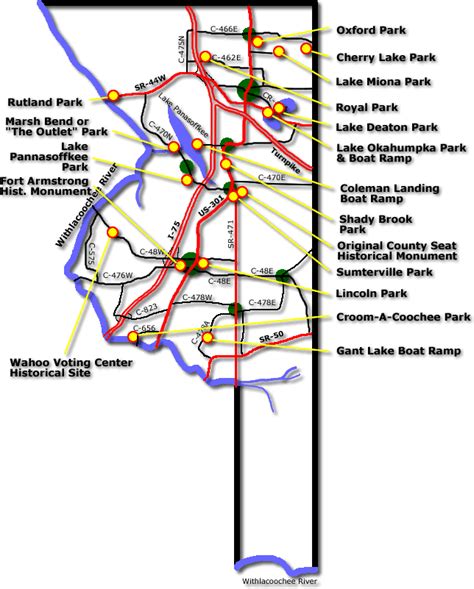 Sumter County Florida County Map