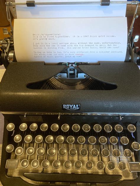 My First Typewriter A Royal Quiet Deluxe This Had Better Not Turn Into A Collection R