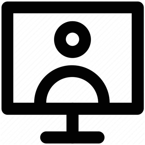 Computer monitor, computer screen, video call, video chat, voice chatting icon - Download on ...