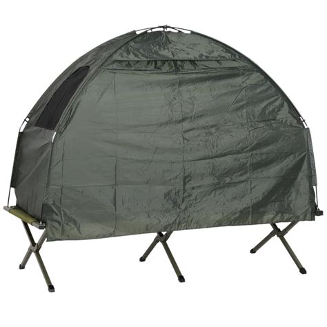 1 Person Compact Up Portable Folding Outdoor Elevated Camping Cot Tent