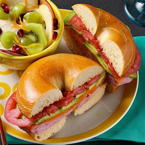 These hand pies are filled with ham, béchamel sauce and vegetables, but you can use any leftover meats and vegetables you like. Ham & Cheese Bagels Recipe: How to Make It | Taste of Home