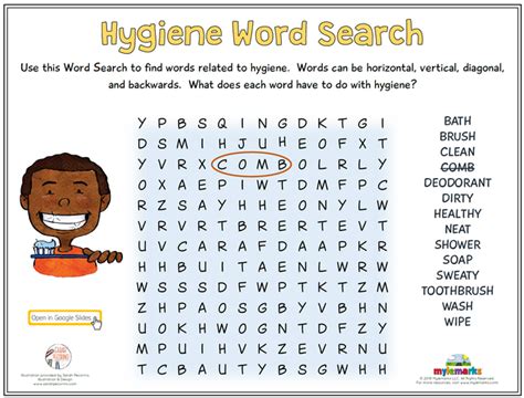 Hygiene Word Search Gs