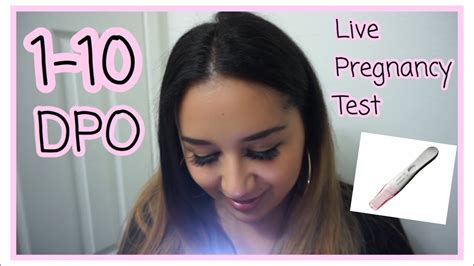 1 10 Dpo Symptoms Live Pregnancy Test Cycle 6 Youtube