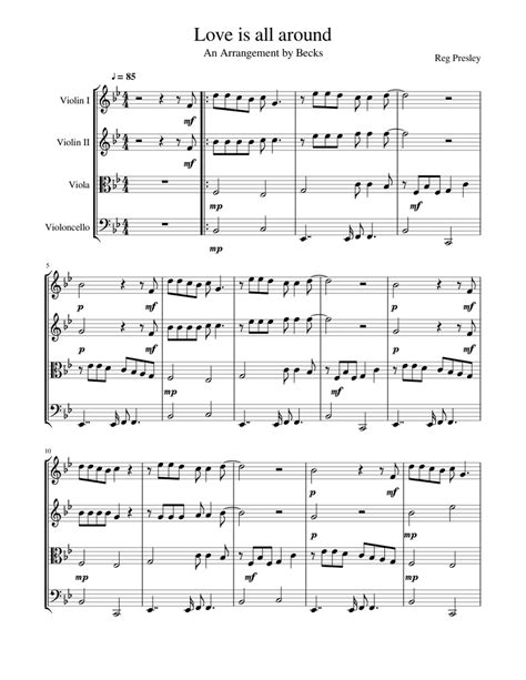 Ele funciona como a maioria dos aplicativos disponíveis no google play, baixando músicas de sua preferência diretamente na sua biblioteca. Love is All Around Sheet music for Violin, Viola, Cello ...