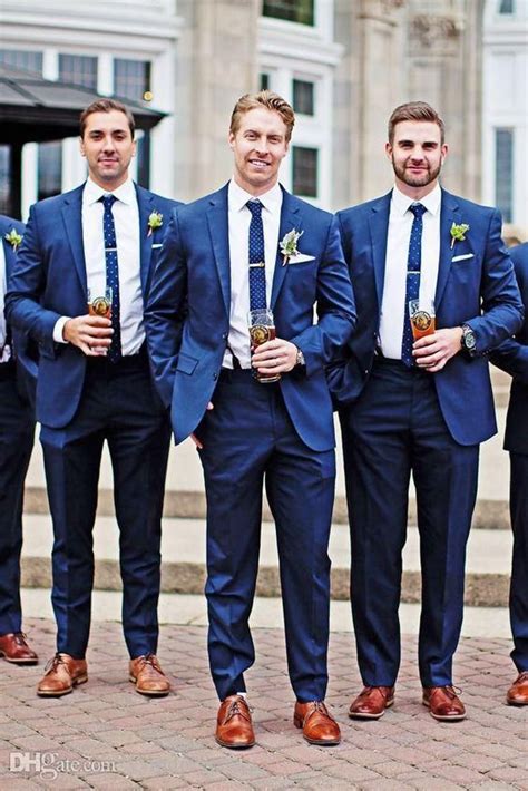 wedding tuxedos two button groom tuxedos groomsman suit blue wedding party suit jacket pants