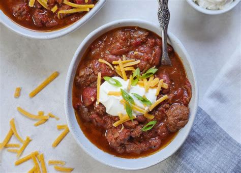 This is an easy recipe but does take some time, but most of it is just simmering time. Instant Pot Ground Beef Chili (with Dried Kidney Beans) in 2020 | No bean chili, Kidney beans ...