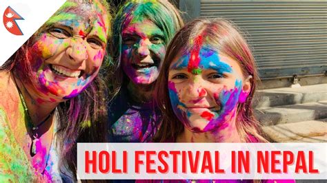 Our First Time At The Holi Festival In Nepal Youtube