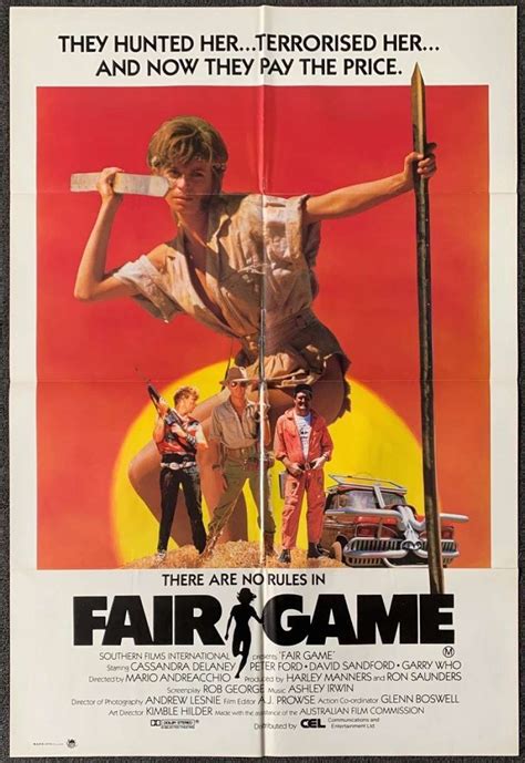 All About Movies Fair Game Poster Original One Sheet Rare 1986