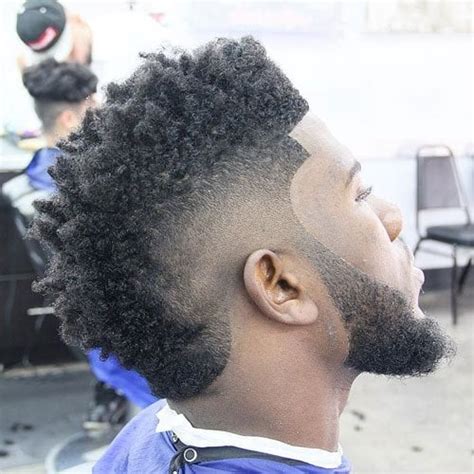 Curly Mohawk Haircut Black Man