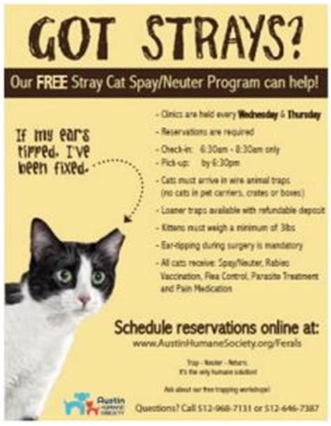 (neutering refers to both male and female cats. Humanely controlling feral cat populations -- trap, neuter ...