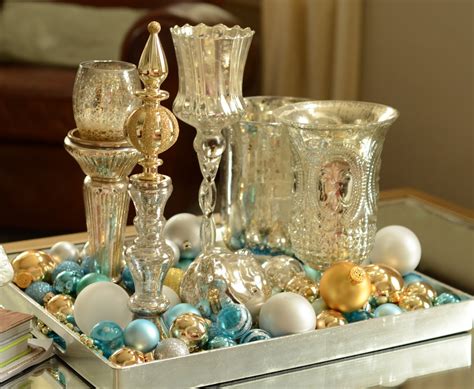 Decorative glass balls in other home décor items. 37 Silver And Gold Christmas Decorations Ideas | Table Decorating Ideas